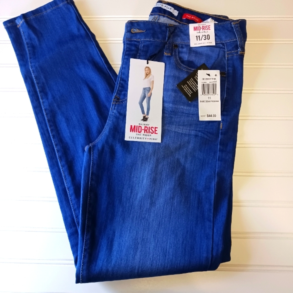 Celebrity Pink • Skinny Mid-Rise The Rider Jeans 11/30